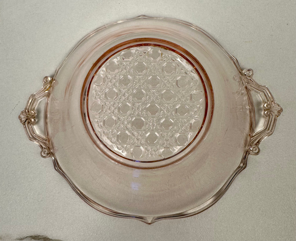 Pink Depression Glass 6 1/2 inch Bon Bon/Candy Dish  - “Landrum” Lancaster Glass  | Circa 1934-1937