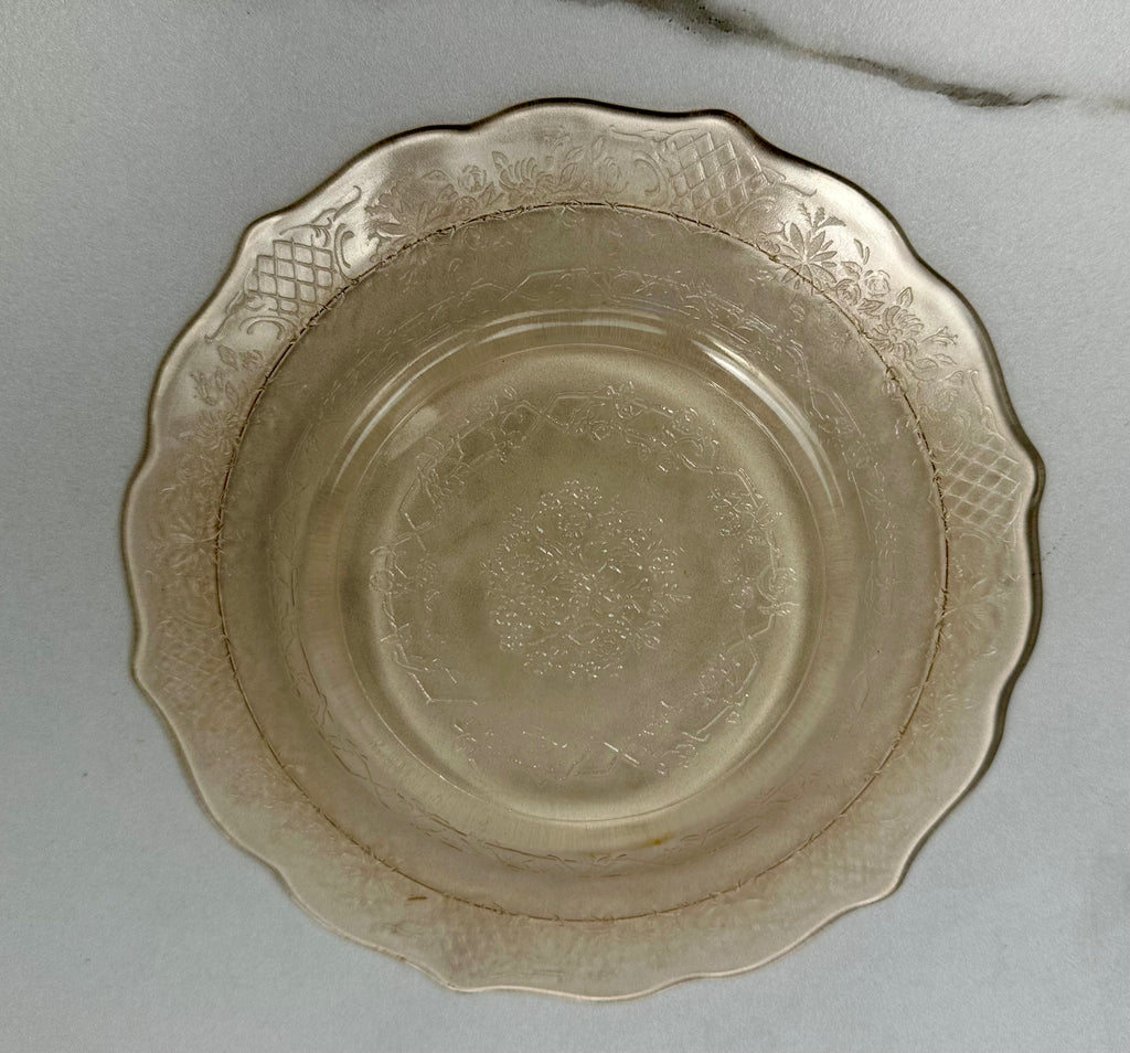 Pink Depression Glass Luncheon Plate - "Normandie" Federal Glass | Circa 1933-1940