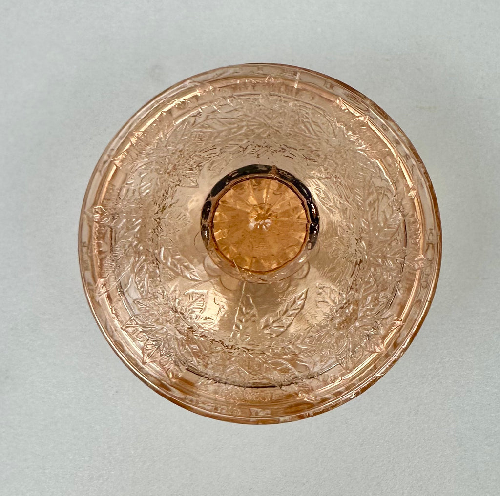 Pink Depression Glass  Dessert Bowl - “Normandie Bouquet” Federal Glass Co. | Circa 1933-1940