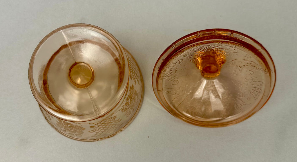 Pink Depression Glass  Dessert Bowl - “Normandie Bouquet” Federal Glass Co. | Circa 1933-1940