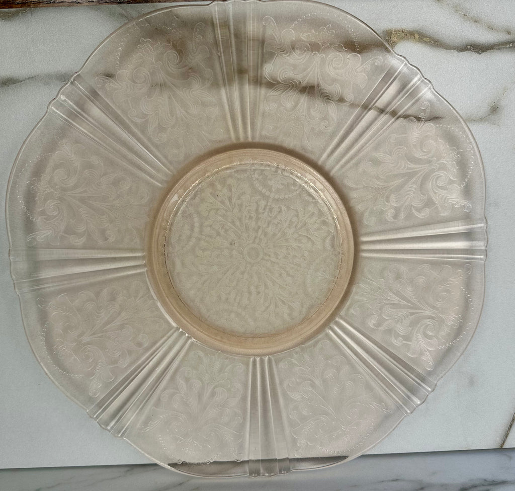 Pink Depression Glass  Platter -  “American Sweetheart”  Macbeth- Evans | Circa 1930-1936