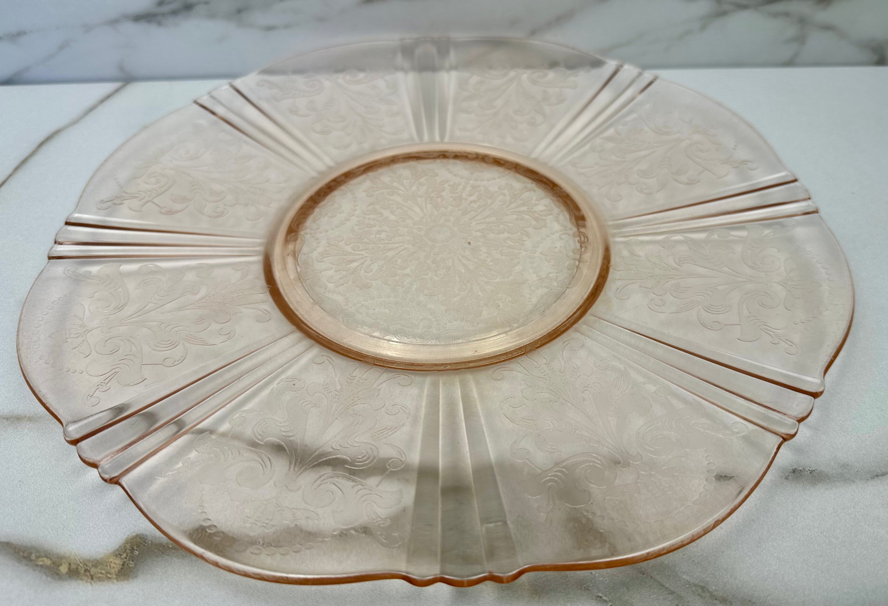 Pink Depression Glass  Platter -  “American Sweetheart”  Macbeth- Evans | Circa 1930-1936