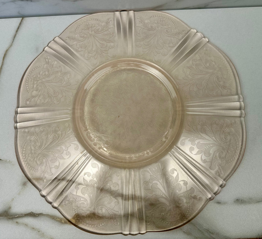 Pink Depression Glass  Platter -  “American Sweetheart”  Macbeth- Evans | Circa 1930-1936
