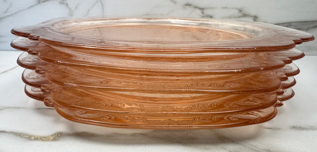 Pink Depression Glass 10 inch Plate -  “Madrid”  Federal Glass | Circa 1932-1938
